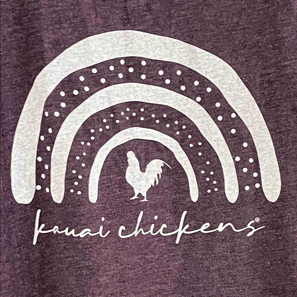 Purple Kauai Chickens Graphic Tank L